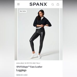 SPANX SPANXshape™ Faux Leather Leggings